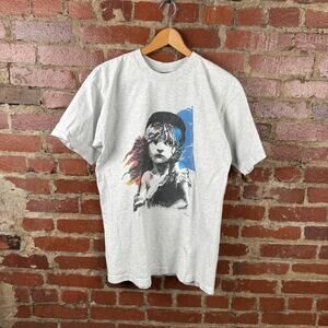 Vintage Les Miserables Shirt Mens Large Gray Cosette 1986 80s Mark Athletic